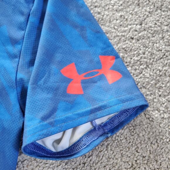 Under Armour shirt Mens Medium Blue Captain America Marvel Compression Gym - Picture 3 of 10